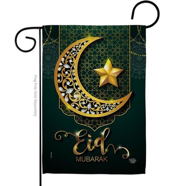 Ornament Collection Ornament Collection G192403-BO 13 x 18.5 in. Bright Eid Mubarak Garden Flag with Religious Faith Double-Sided Decorative Vertical House Decoration Banner Yard Gift G192403-BO